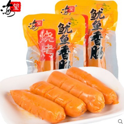 Wang Hai Grilled squid sausage 26g gram Barbecue taste of octopus Small fish sausage Seafood Zero foodin the Snacks/Nuts/Specialty , Squid/Dried fish/Seafood ready , Instant squid snacks category - from Buy2taobao.com to provide professional Taobao agent buy service