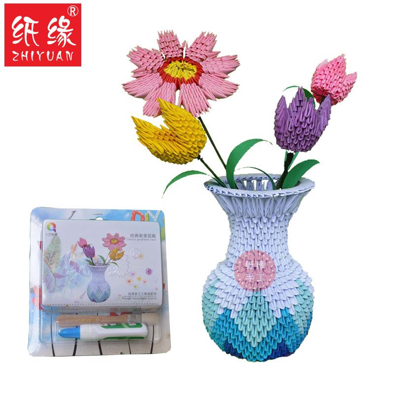 纸缘手工三角插花瓶经典渐变色花瓶折纸DIY折纸三角插花瓶材料包在类目 玩具/童车/益智/积木/模型, 手工制作/创意DIY, 手工折纸/剪纸书中 - 来自Buy2taobao.com提供专业的淘宝代购服务