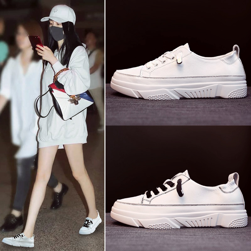 真皮小白鞋女2019春款百搭平底新款休闲帆布春季鞋子女鞋透气单鞋在类目 女鞋, 帆布鞋中 - 来自Buy2taobao.com提供专业的淘宝代购服务