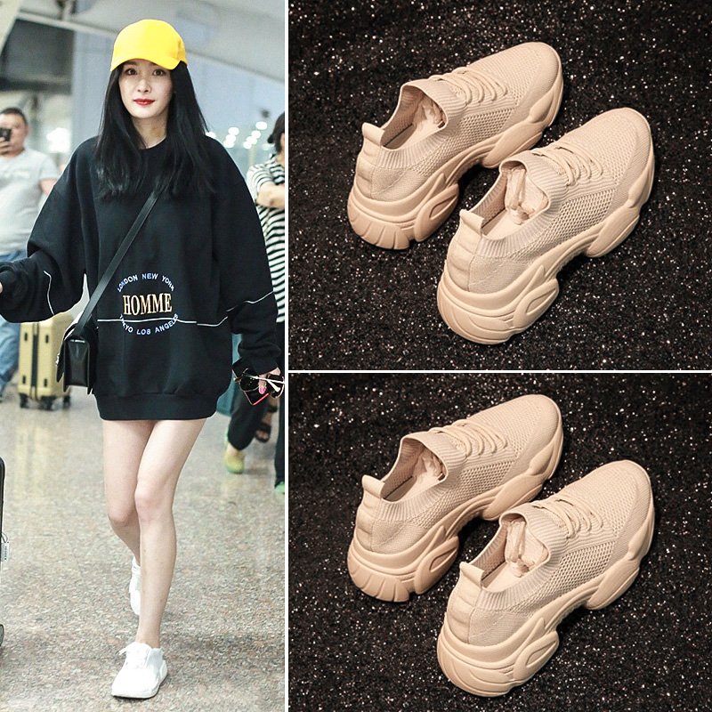 夏季网面透气镂空运动鞋2019新款百搭休闲ins超火网红老爹鞋女潮在类目 女鞋, 帆布鞋中 - 来自Buy2taobao.com提供专业的淘宝代购服务