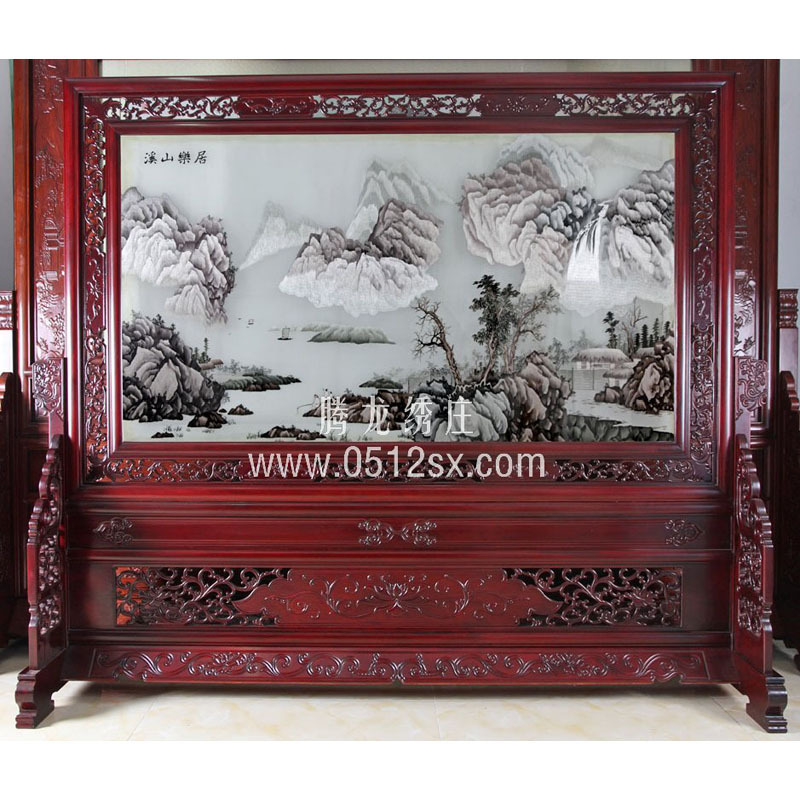 正品苏州刺绣双面绣成品 宽2米1苏绣屏风办公隔断山水画 溪山乐居在类目 居家布艺, 刺绣套件, 苏绣中 - 来自Buy2taobao.com提供专业的淘宝代购服务