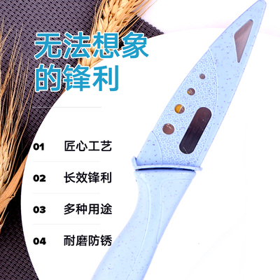 娅乐不锈钢水果刀便携随身多功能家用削刮皮家用塑料迷你小瓜果刀