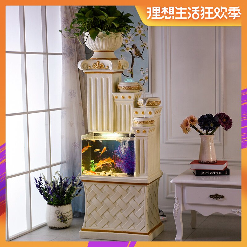 大型欧式落地鱼缸创意客厅家居装饰品流水喷泉水景摆件室内加湿器|msdalam kategori Aksesori rumah, hiasan - dari Buy2taobao.com untuk memberikan perkhidmatan ejen Taobao profesional membeli