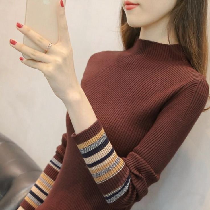 半高领毛衣女修身学生冬黑色线衣针织衫个性打底秋装米色外穿简约在类目 女装/女士精品, 毛衣中 - 来自Buy2taobao.com提供专业的淘宝代购服务