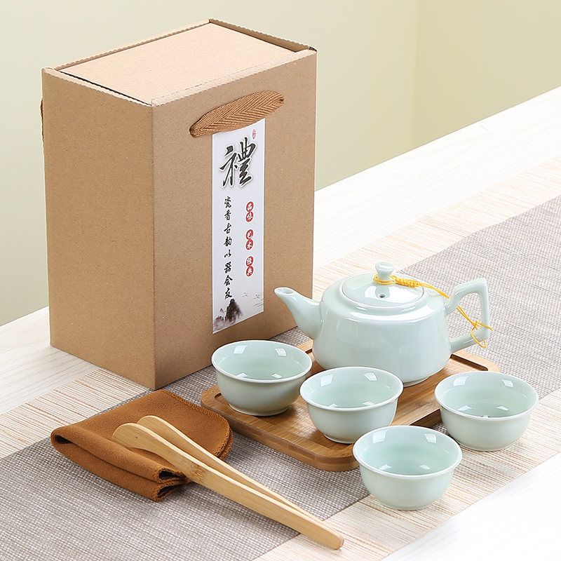 青瓷功夫茶具禮品禮盒批發定制logo小茶壺茶杯旅行套組送客戶贈品在類目 餐飲具, 茶具, 功夫茶具中 - 來自Buy2taobao.com提供專業的淘寶代購服務