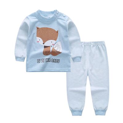 宝宝秋衣套装彩棉0-1-3婴幼儿秋衣秋裤婴儿男女 儿童纯棉内衣套装