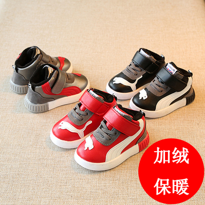 2017冬季宝宝棉鞋学步鞋1-3岁男女软底加绒二大棉鞋儿童板鞋防滑