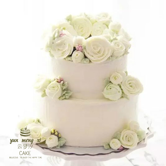 FLOWER CAKE double-deck Art Piping wedding Celebrate Cake originality Birthday Cake Guangzhou Same city Distributionin the Aquatic meat/Fresh fruits and vegetables/Cooked , Fresh cakes category - from Buy2taobao.com to provide professional Taobao agent buy service