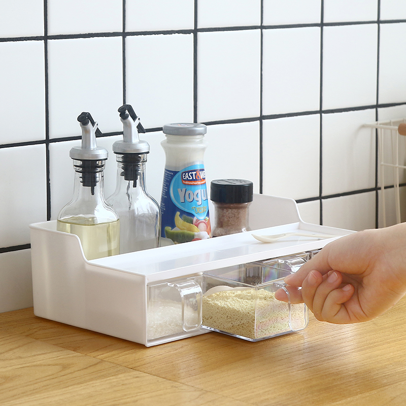 multi-function drawer Seasoning Box kitchen Cruet suit household Caster Shelf Plastic Salt shaker Seasoning boxin the Kitchen/Cooking utensils , Kitchen Gadgets/Kitchen storage , Storage jars/Kitchen storage containers , Seasoning bottles category - from Buy2taobao.com to provide professional Taobao agent buy service