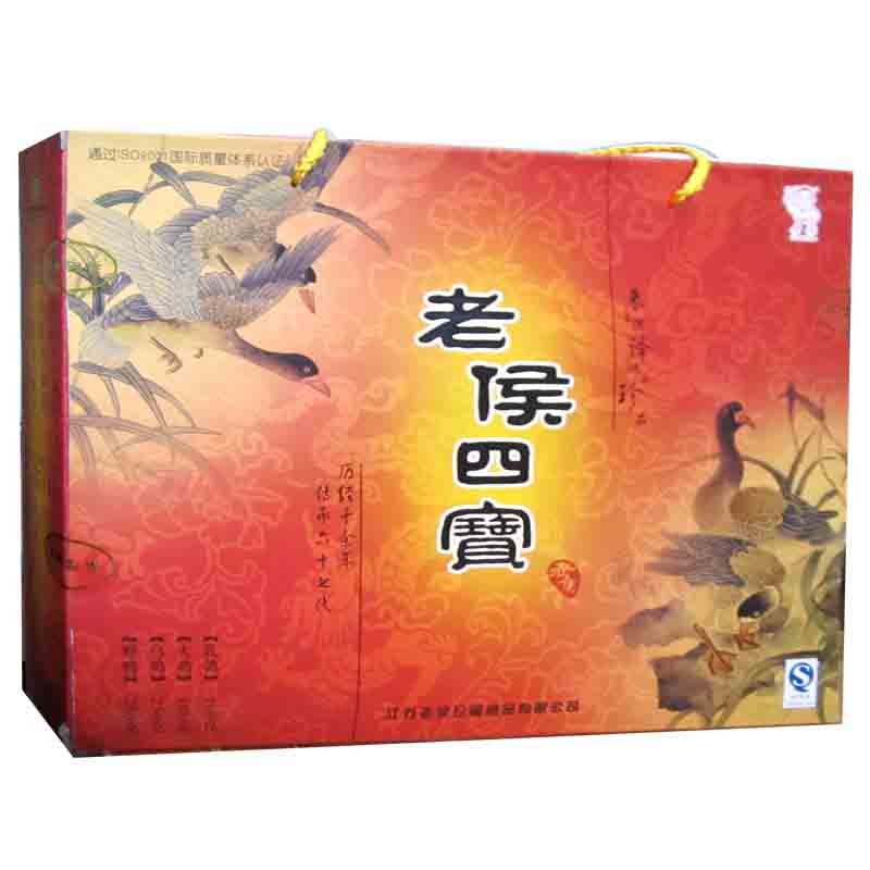 包邮淮安特产洪泽湖千年珍品老侯四宝 (野鸭乳鸽火鸡乌鸡)礼盒装在类目 零食/坚果/特产, 牛肉干/猪肉脯/卤味零食, 鸭肉零食中 - 来自Buy2taobao.com提供专业的淘宝代购服务