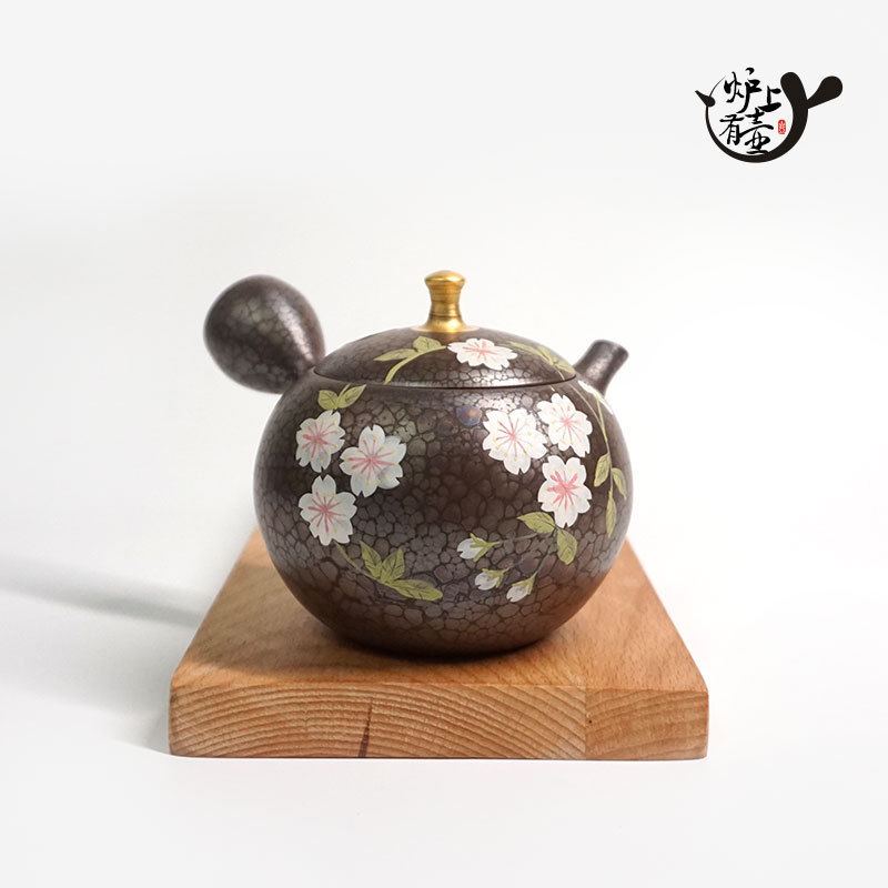 日本常滑烧侧把壶茶壶日式急须壶昭龙作梅原昭二作金顶天目泡茶壶在类目 餐饮具, 茶具, 茶壶中 - 来自Buy2taobao.com提供专业的淘宝代购服务