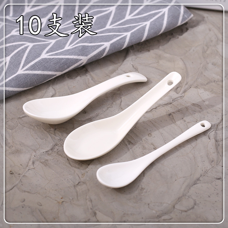 10 high quality a soup spoon White originality ceramics Spoon Restaurant Having dinner household Spoon Soup spoonin the Tableware , Tableware , Fork/Spoon/Chopsticks set category - from Buy2taobao.com to provide professional Taobao agent buy service