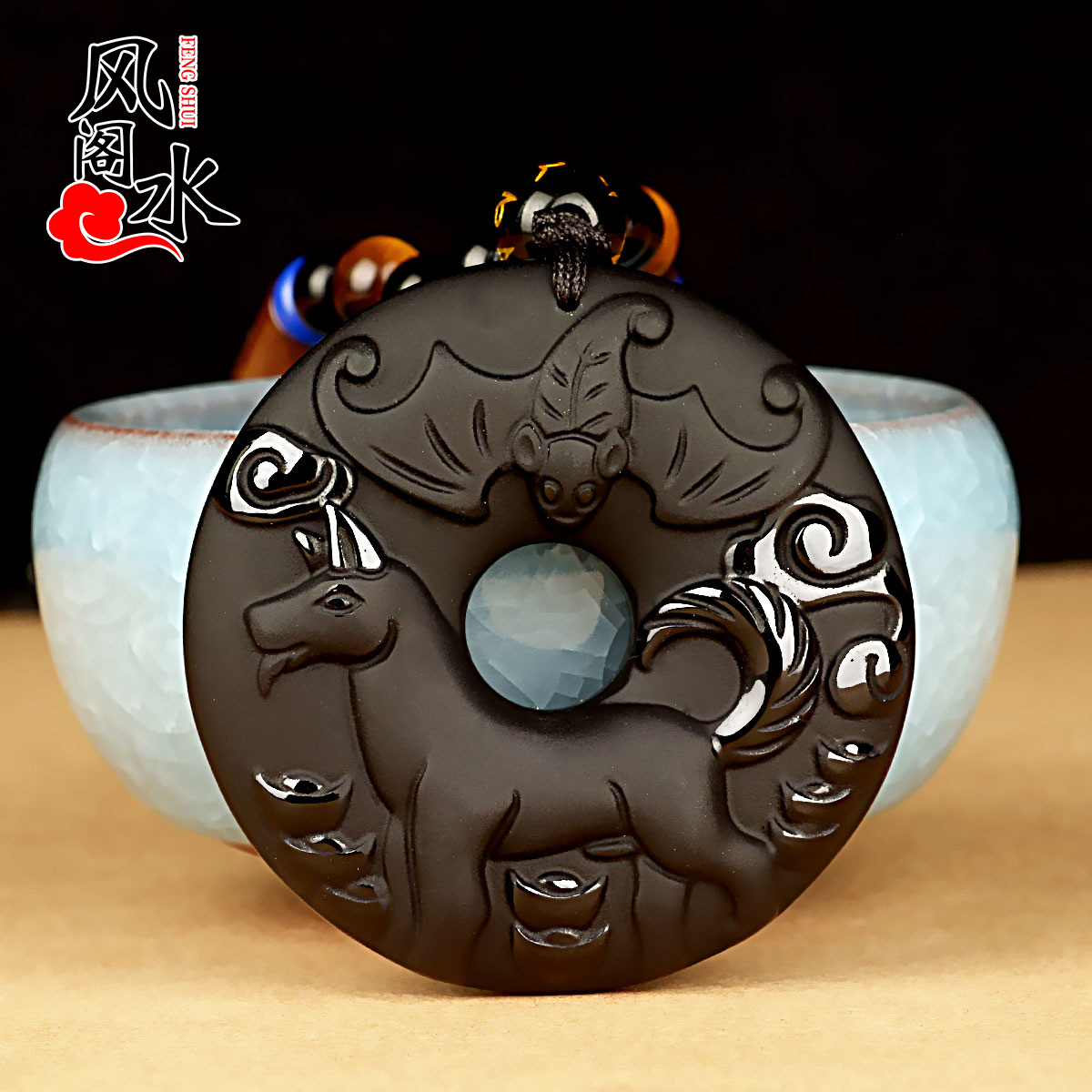 风水阁黑曜石十二生肖平安扣本命年吉祥物玉吊坠男款女项链饰品|ruв категории Украшения,ювелирные изделия, кулон/кулон - от Buy2taobao.com для оказания профессиональной услуги покупки агента Taobao