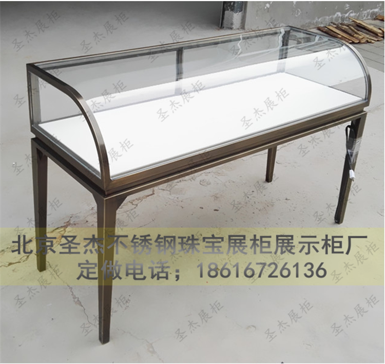 high-grade Arc Jewellery Display cabinet Stainless steel Jewellery Luxury Showcase jade Emerald Glass counter customizedin the Business/Office Furniture , Shelf/Showcase , Boutique Showcase/Showcase category - from Buy2taobao.com to provide professional Taobao agent buy service
