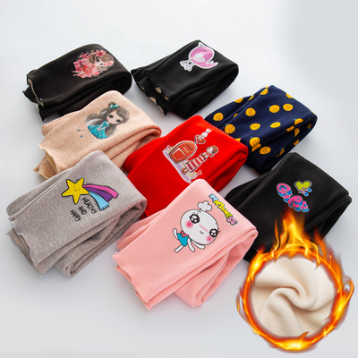 儿童加绒加厚打底裤女童裤子小女孩韩版2019秋冬新款外穿保暖长裤