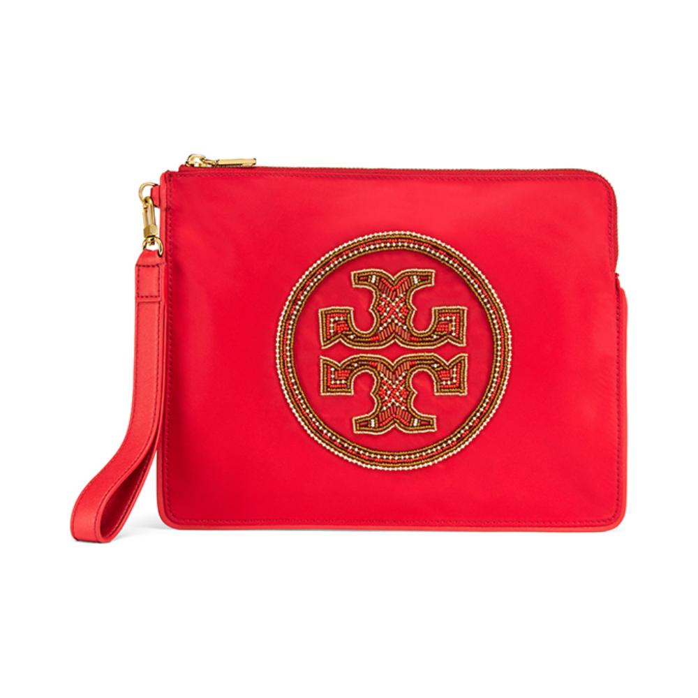 Tory Burch gules Nail bead design lady clutch bag walletin the Leather/Lady bags/Men's bag, Wallet category - from Buy2taobao.com to provide professional Taobao agent buy service
