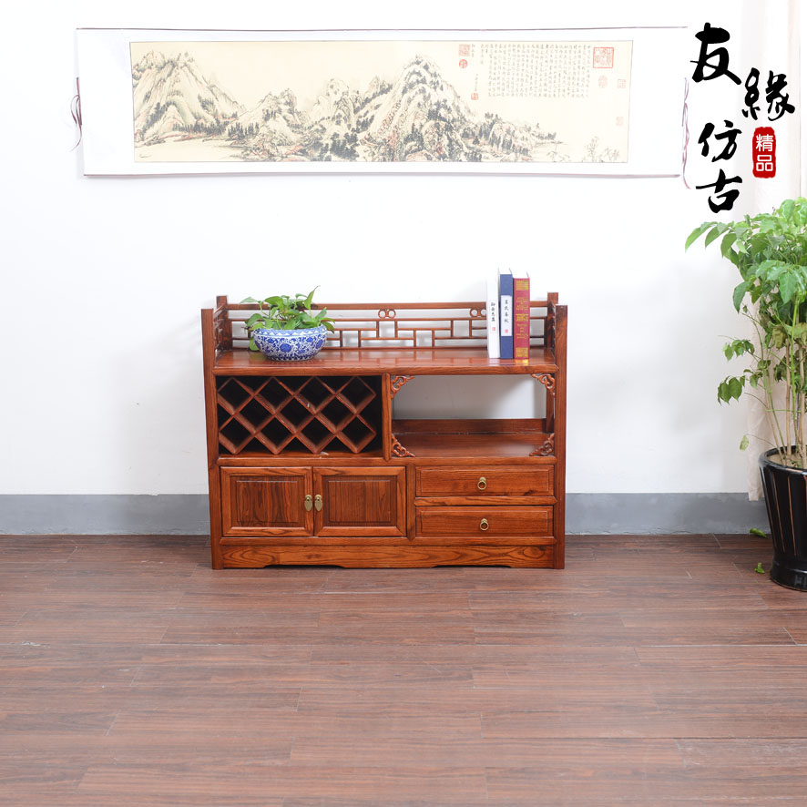 中式实木仿古餐边柜 茶水柜 餐厅备餐柜餐具柜榆木储物收纳柜酒柜|ruв категории жилой мебели, кабинет, винный шкаф - от Buy2taobao.com для оказания профессиональной услуги покупки агента Taobao