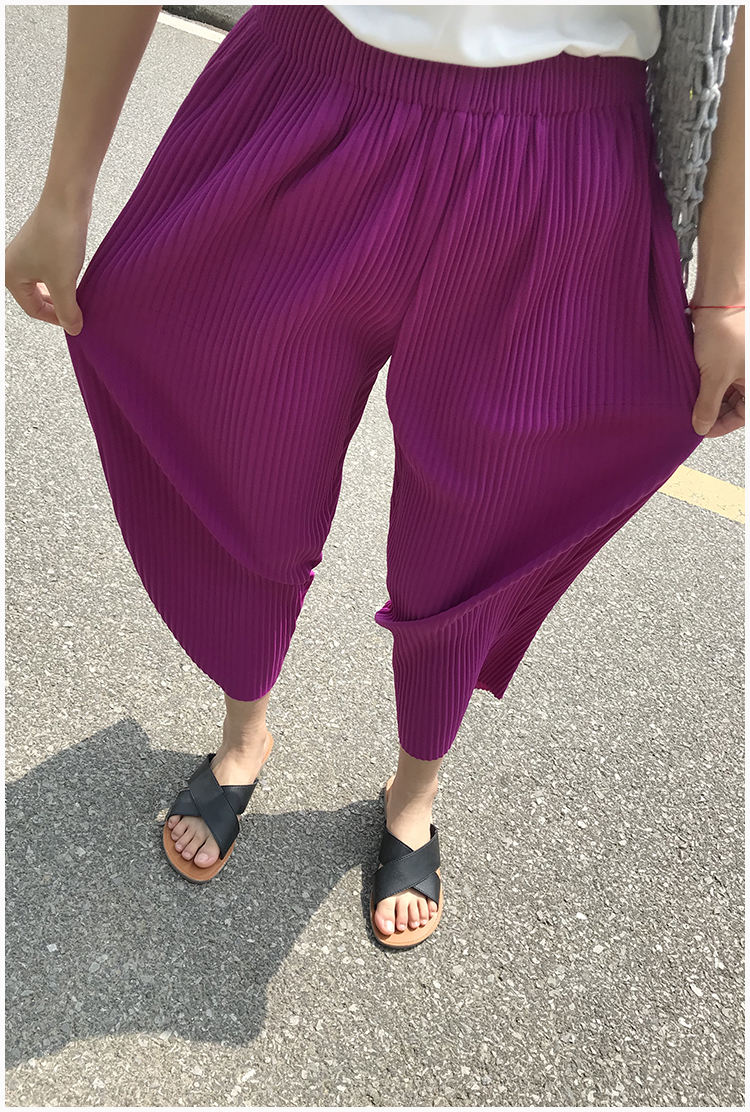 夏季神仙的颜色 神仙的奶奶裤 直筒萝卜百褶凉爽裤 八分裤203|ruв категории Женская одежда, брюки, брюки - от Buy2taobao.com для оказания профессиональной услуги покупки агента Taobao