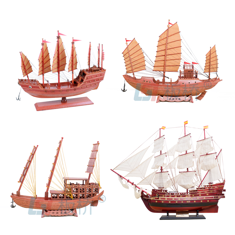 characteristic Hand-made Wood crafts To fake something antique Warships Model South Lake red boat Sailing decorate propin the Home accessories , Craft boat category - from Buy2taobao.com to provide professional Taobao agent buy service