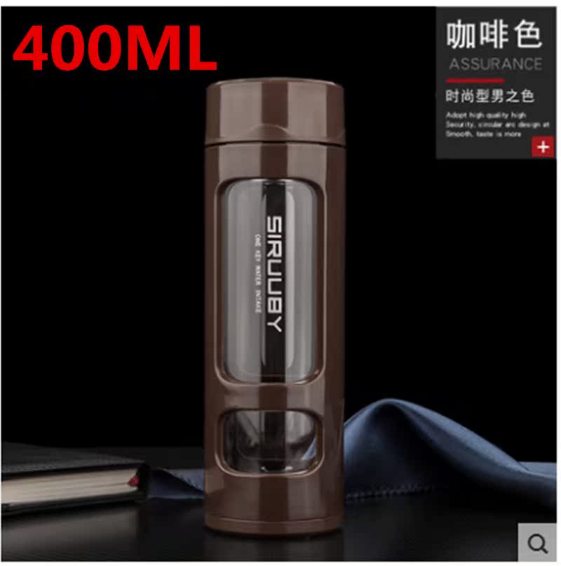 单层玻璃水杯 400ml便携水杯创意带盖过滤办公杯男女耐热车载定制在类目 餐饮具, 杯子/水杯/水壶, 隔热杯中 - 来自Buy2taobao.com提供专业的淘宝代购服务