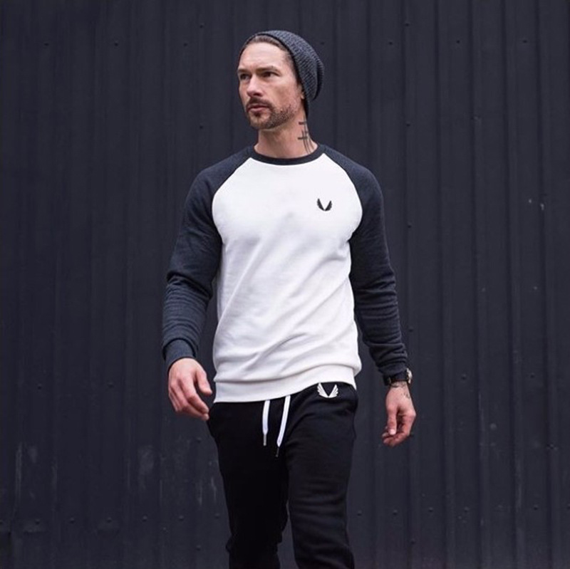 muscle Brother spring and autumn men's wear train Self cultivation Shirts run leisure time Fitness clothing pure cotton Long sleeve motion Sweaterin the Sportswear/Casual Clothing , Sports Sweater/Pullover category - from Buy2taobao.com to provide professional Taobao agent buy service