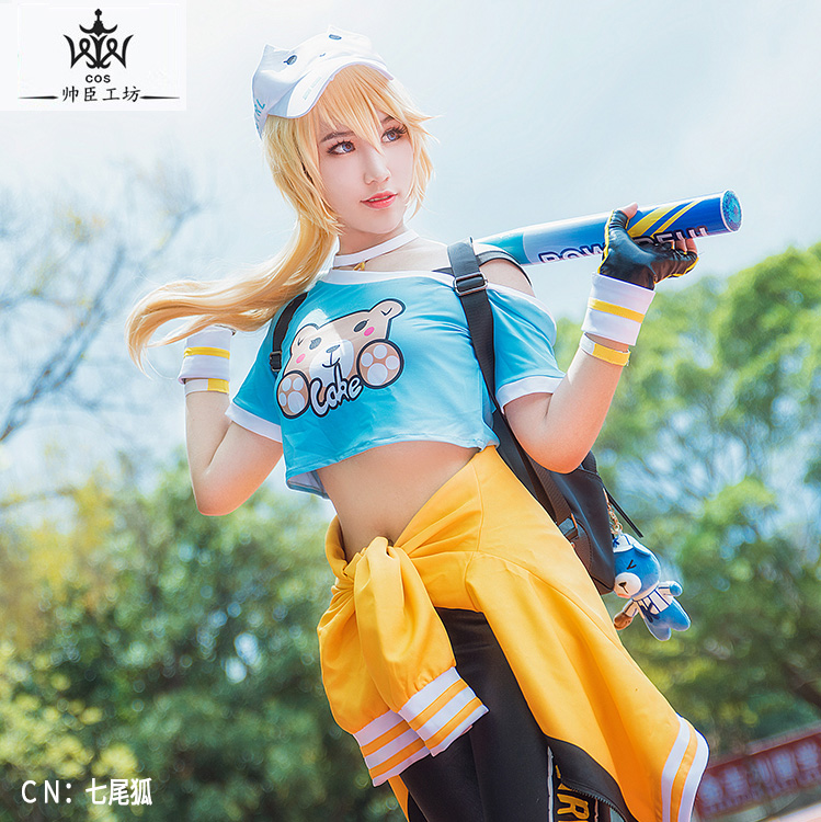 王者送荣耀cos服花木兰青春决赛季同款纯棉t恤帽子Cosplay服装女|msdalam kategori mod main/animasi/Zhou Bian/cos/permainan papan, kostum cosplay/props/perkhidmatan, Wanita Cosplay - dari Buy2taobao.com untuk memberikan perkhidmatan ejen Taobao profesional membeli