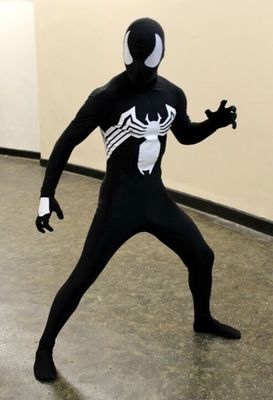 现货 超凡成人黑白venom spiderman毒液蜘蛛侠 莱卡 cosplay服装