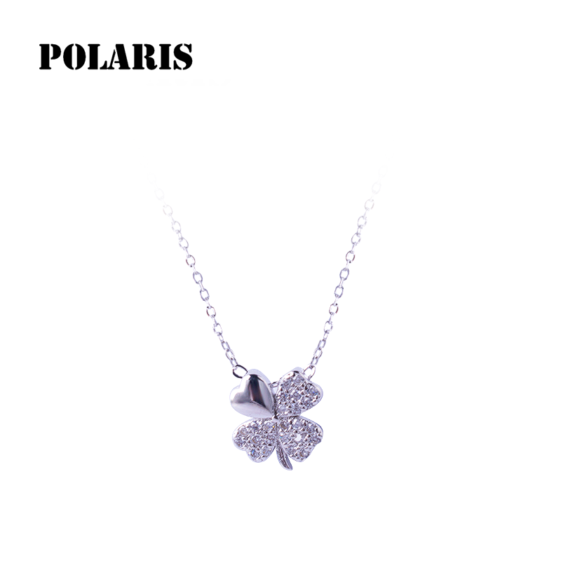 Polaris fashion temperament Clover Platinum Necklace Natural zircon SV190405040Nin the Accessories/Fashion Jewelry, Necklace category - from Buy2taobao.com to provide professional Taobao agent buy service