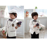 新品包邮韩版 男童西服马甲套装　花童马甲礼服套装6件套BF20