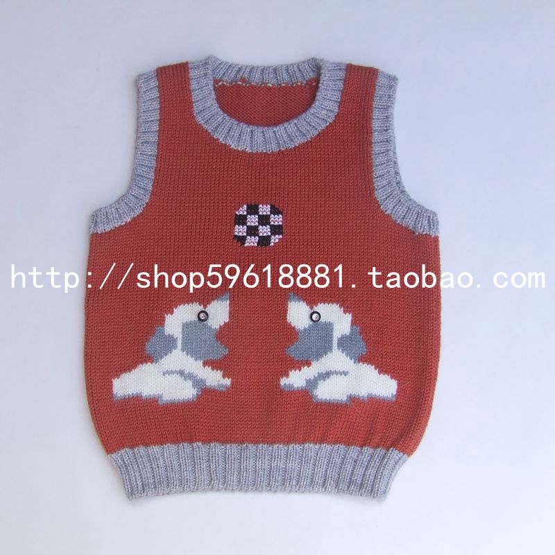 Hand knit baby Pure wool vest Baby vest children Sleeveless sweaterin the Children/Baby/Family fitted , Vest category - from Buy2taobao.com to provide professional Taobao agent buy service