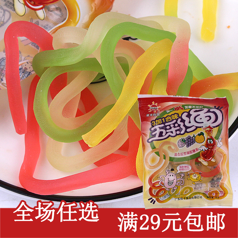 五彩绳糖80后90后回忆小时候经典怀旧零食品优卡橡皮软糖童年糖果在类目 零食/坚果/特产, 糖果零食/果冻/布丁, 糖果中 - 来自Buy2taobao.com提供专业的淘宝代购服务