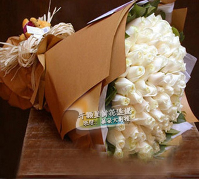 99朵玫瑰花束 韓式白玫瑰閨蜜生日女友北京鮮花速遞 同城花店送花在類目 鮮花速遞/花卉仿真/綠植園藝, 鮮花速遞(同城)中 - 來自Buy2taobao.com提供專業的淘寶代購服務
