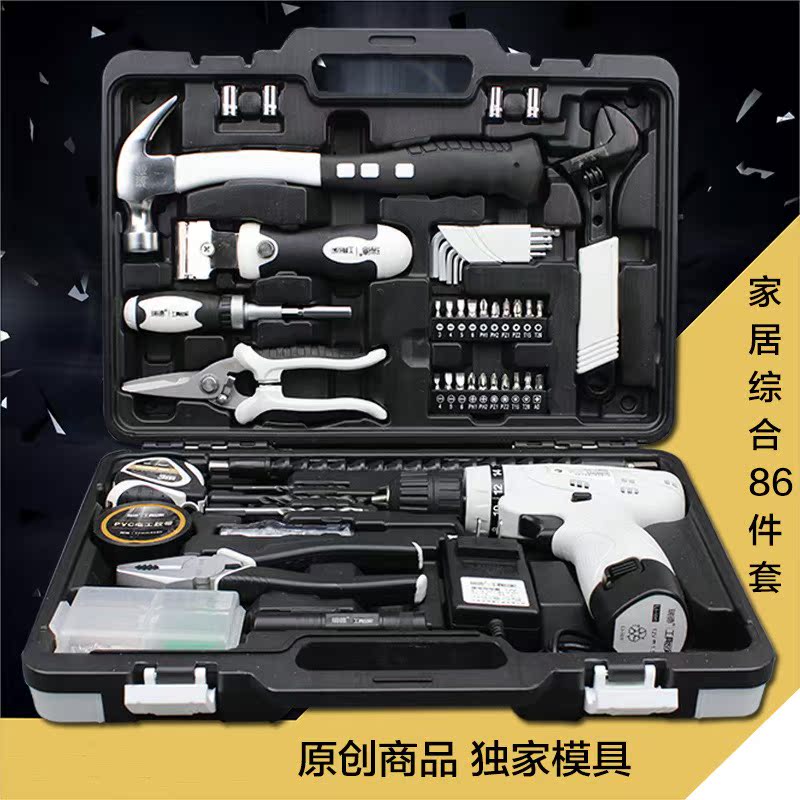家用升级12V锂电钻五金工具箱套装 电木工维修多功能手充电钻包邮|msdalam kategori perkakasan/alat, Alat-alat tangan, Toolkit/Box/kereta, toolbox logam - dari Buy2taobao.com untuk memberikan perkhidmatan ejen Taobao profesional membeli