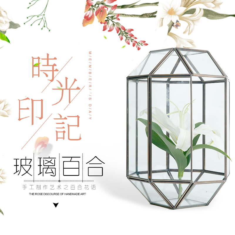 北歐風格銅金邊多面透明永生花多肉植物微景觀幾何體玻璃花房擺件在類目 家居飾品, 花瓶/花器/仿真花/仿真飾品, 花器/花瓶, 其他花器中 - 來自Buy2taobao.com提供專業的淘寶代購服務