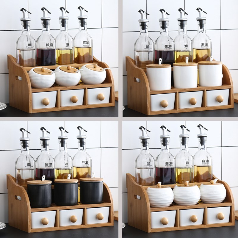 household Seasoning Box Glass Lecythus combination suit kitchen Youyanjiangcu ceramics double-deck Caster Tin boxin the Kitchen/Cooking utensils , Kitchen Gadgets/Kitchen storage , Storage jars/Kitchen storage containers , Seasoning bottles category - from Buy2taobao.com to provide professional Taobao agent buy service