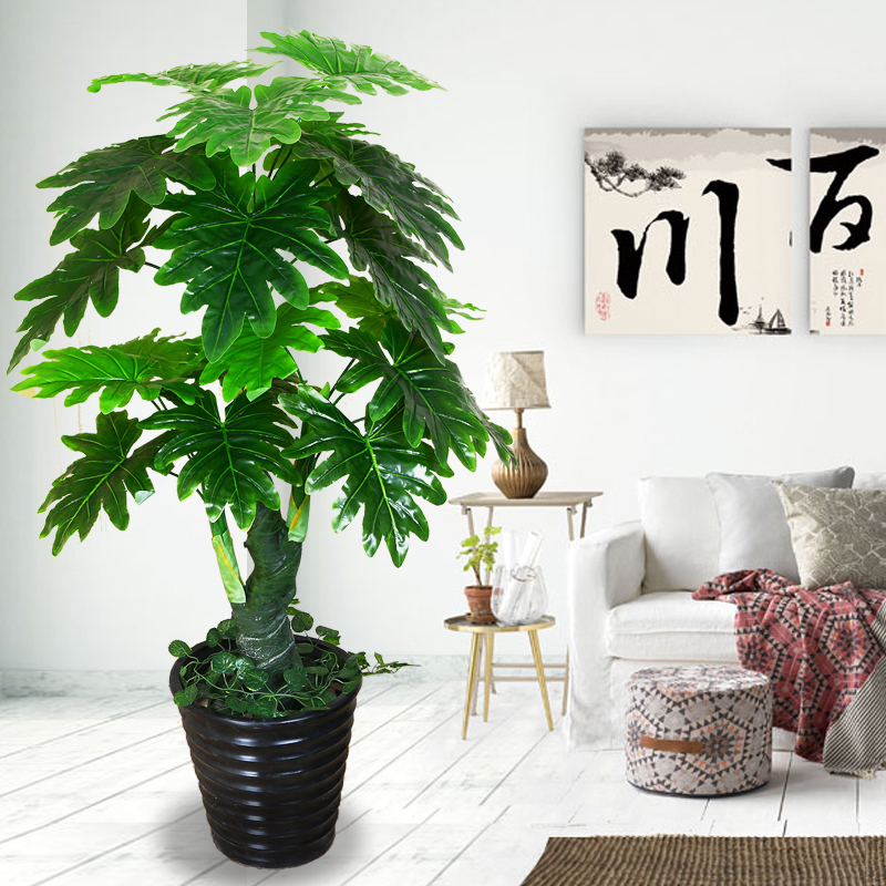Artificial Flower Plastic Artificial flower Fake trees Green plant Home Furnishing a living room indoor Office decorate Fake trees Pachira Potted plantin the Home accessories , Vase/Flower/Artificial flowers/Imitation jewelry , Artificial flowers/Artificial flower category - from Buy2taobao.com to provide professional Taobao agent buy service