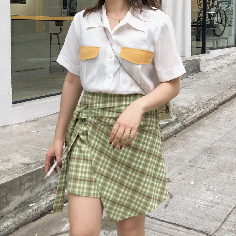 大面菁胖mm半身裙樂節LOOK 朋克少女不規則格子大碼半裙顯瘦a字夏在類目 女裝/女士精品, 半身裙中 - 來自Buy2taobao.com提供專業的淘寶代購服務