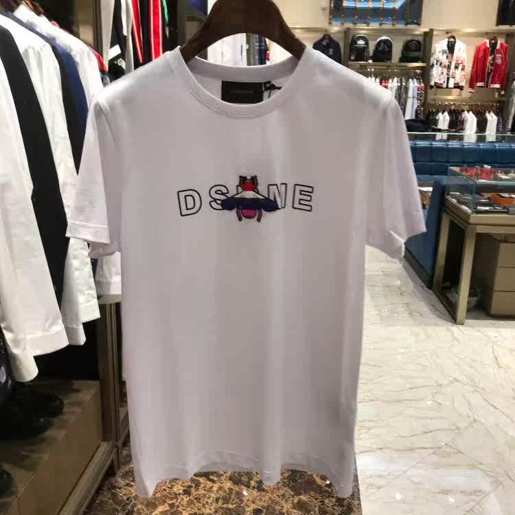 quality goods DOSERMO Dan Xi Mo 19 Spring and summer new pattern man fashion Embroidery Little bee letter Men's Short sleeved T-shirtin the Men's clothing, T-shirt category - from Buy2taobao.com to provide professional Taobao agent buy service