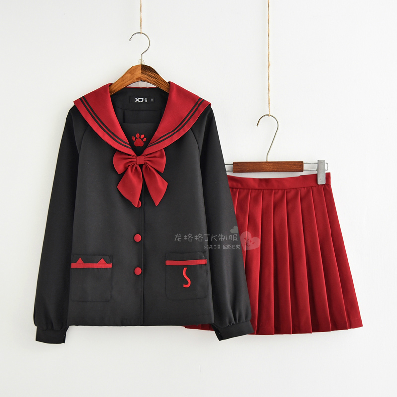 日系可爱熊掌少女水手服JK制服套装学院风幼稚园甜美软妹服春秋萌在类目 女装/女士精品, 套装/学生校服/工作制服, 学生校服中 - 来自Buy2taobao.com提供专业的淘宝代购服务