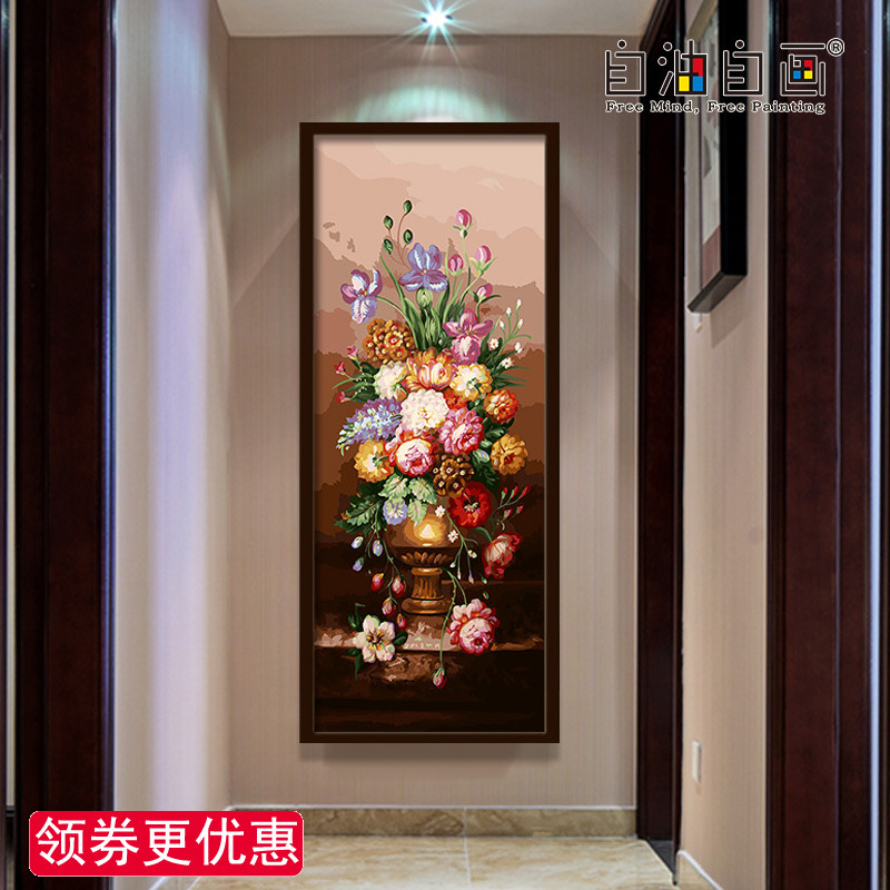 填色油彩画手绘手工玄数字油画 diy关竖版花卉富贵满堂|ruв категории Домашний быт, декоративная живопись, DIY/цифровой живописи - от Buy2taobao.com для оказания профессиональной услуги покупки агента Taobao