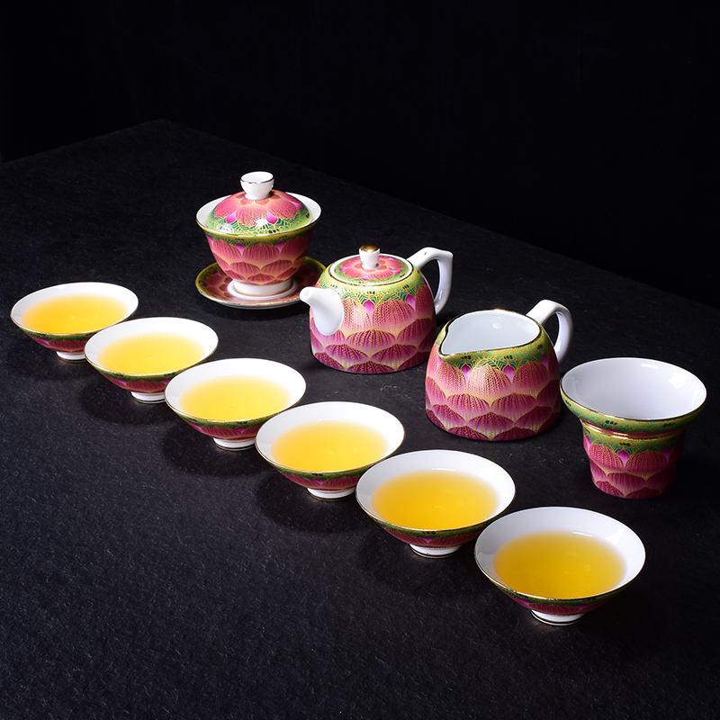 Enamel Watkins Kungfu Online Tea Set household a complete set ceramics teapot teacup Tea makers Gift Specialsin the Tableware , Tea set , Kung Fu Tea category - from Buy2taobao.com to provide professional Taobao agent buy service