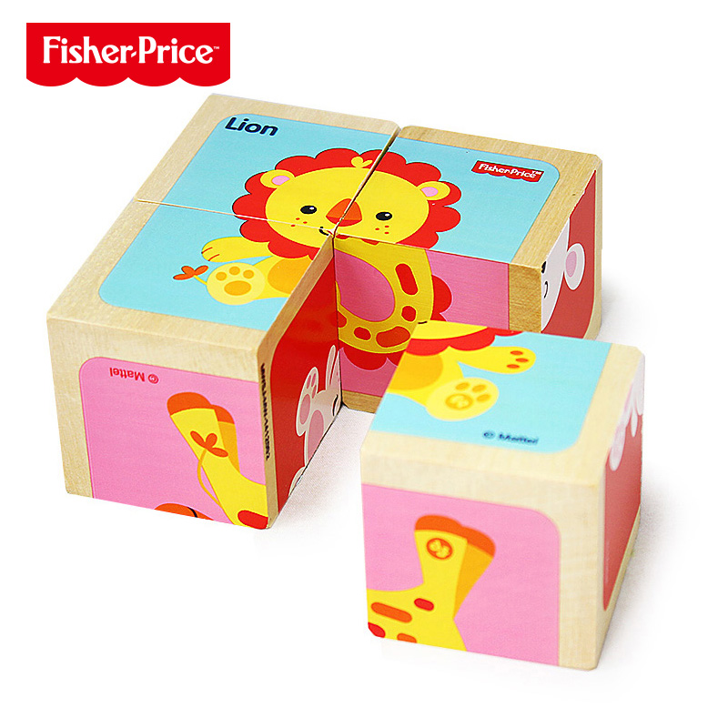 FisherPrice费雪四粒六面画 动物立体拼图儿童早教益智木制积木玩在类目 玩具/童车/益智/积木/模型, 串珠/拼图/配对/拆装/敲打玩具, 拼图/拼板中 - 来自Buy2taobao.com提供专业的淘宝代购服务