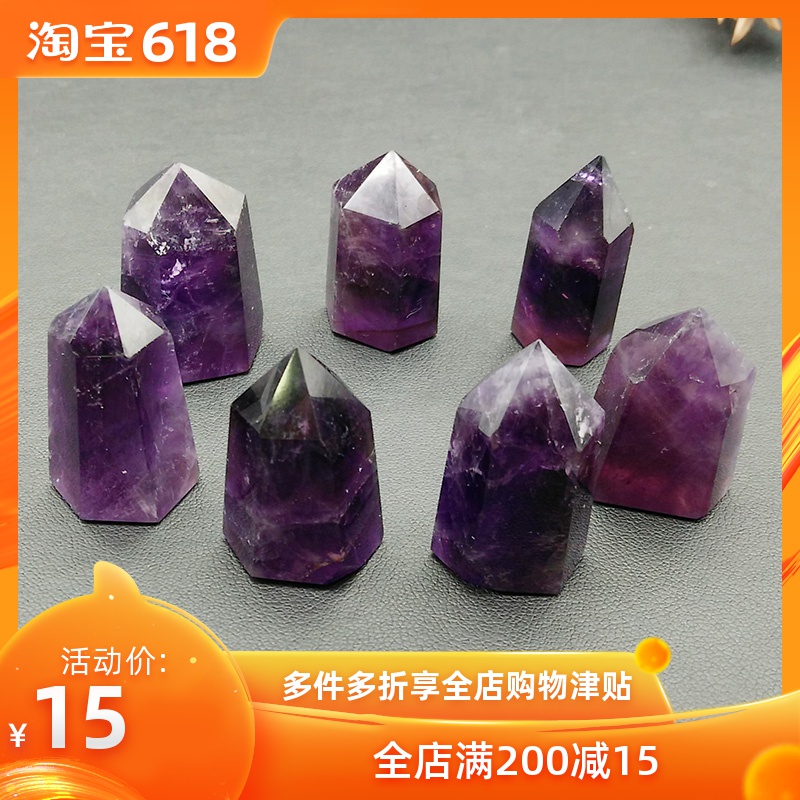 易晶缘水晶天然紫水晶六棱柱摆件小号能量单尖水晶柱矿石深色在类目 饰品/流行首饰/时尚饰品新, 摆件中 - 来自Buy2taobao.com提供专业的淘宝代购服务