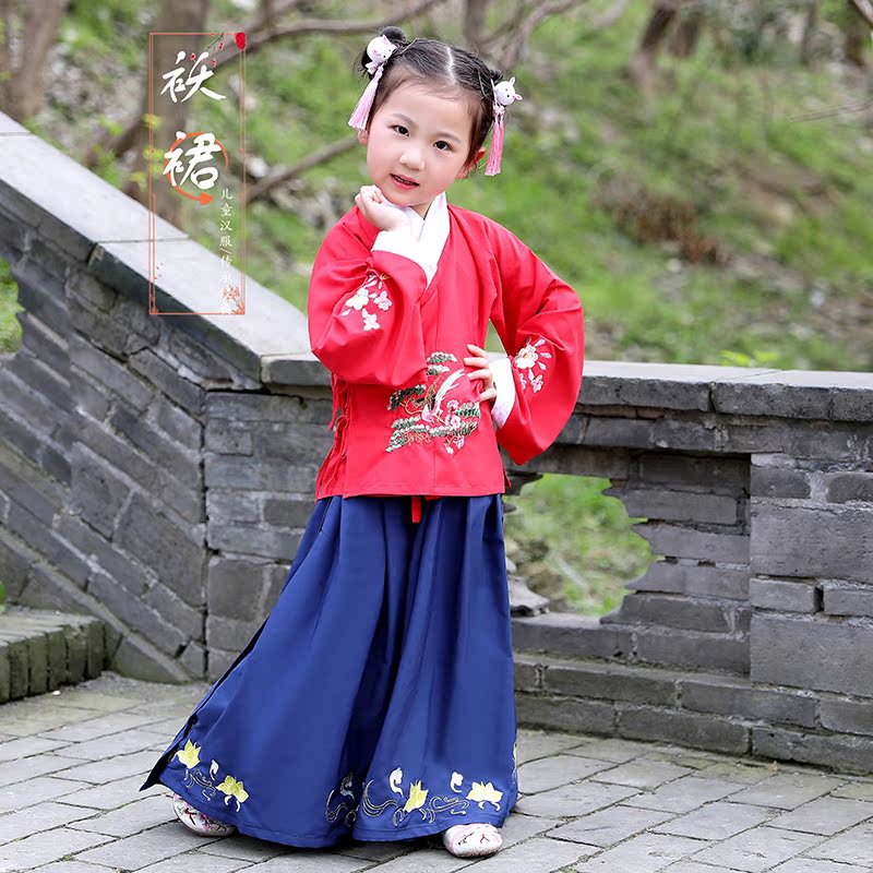 兒童古裝漢服襖裙女童明制交領襦裙中國風國學服六壹舞台演出服女在類目 童裝/嬰兒裝/親子裝, 兒童演出服中 - 來自Buy2taobao.com提供專業的淘寶代購服務