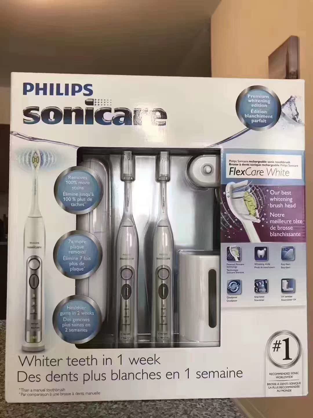 Canada Shopping Philips Philips Platinum Edition Electric toothbrush Two suitin the Personal Care/Health/Massage equipment , Oral Care , Electric Toothbrush category - from Buy2taobao.com to provide professional Taobao agent buy service
