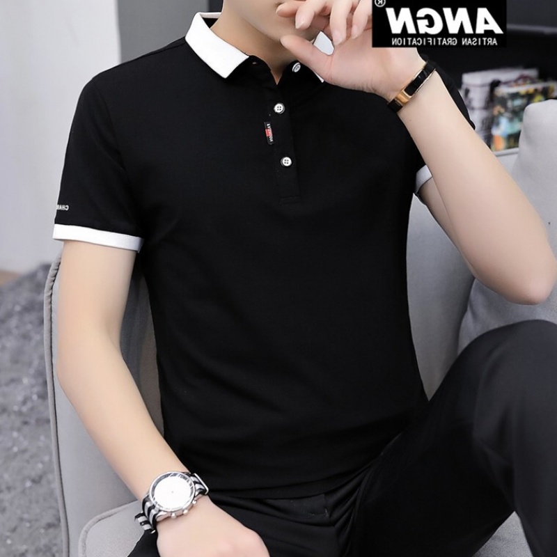 ANGN polo Men's shirts 2019 Summer style pure cotton T-shirt fashion personality printing Lapel Short sleeved T-shirtin the Personalized custom/Design Services/DIY , Custom clothing bags , Custom clothing , POLO Shirts category - from Buy2taobao.com to provide professional Taobao agent buy service
