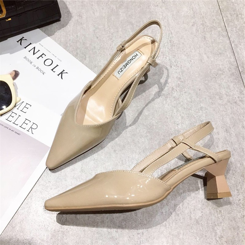 Snow yelikon 2019 new pattern Korean Edition fashion Patent leather Tip Single shoes With crude High-heeled shoes Women's Shoes OLin the Home Daily , Shoes Accessories , Home shoes category - from Buy2taobao.com to provide professional Taobao agent buy service