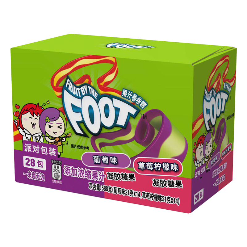 韩国进口FRUIT BY THE FOOT 果汁卷卷糖 葡萄柠檬味 588g共28包在类目 零食/坚果/特产, 糖果零食/果冻/布丁, 糖果中 - 来自Buy2taobao.com提供专业的淘宝代购服务