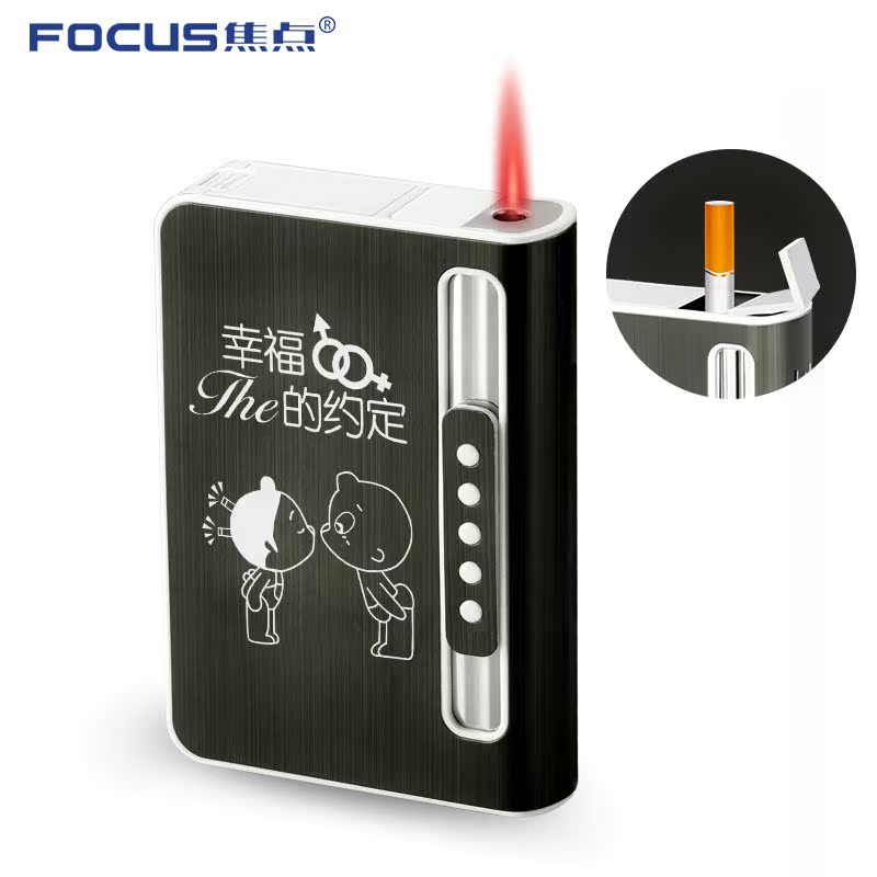 Pneumatic cigarette case 10 automatic lighter ultrathin Stainless steel man The cigarette lighter 10in the ZIPPO/Swiss Army Knife/Glasses , Smoking , Cigarette case category - from Buy2taobao.com to provide professional Taobao agent buy service