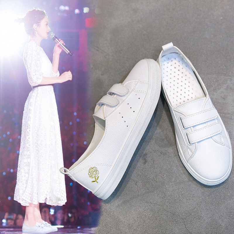 2018 summer new pattern Shallow mouth ventilation White shoes Women's Shoes Korean Edition Flat bottom skate shoes Spring Versatile leisure time White shoesin the Women's Shoes, Canvas shoes category - from Buy2taobao.com to provide professional Taobao agent buy service